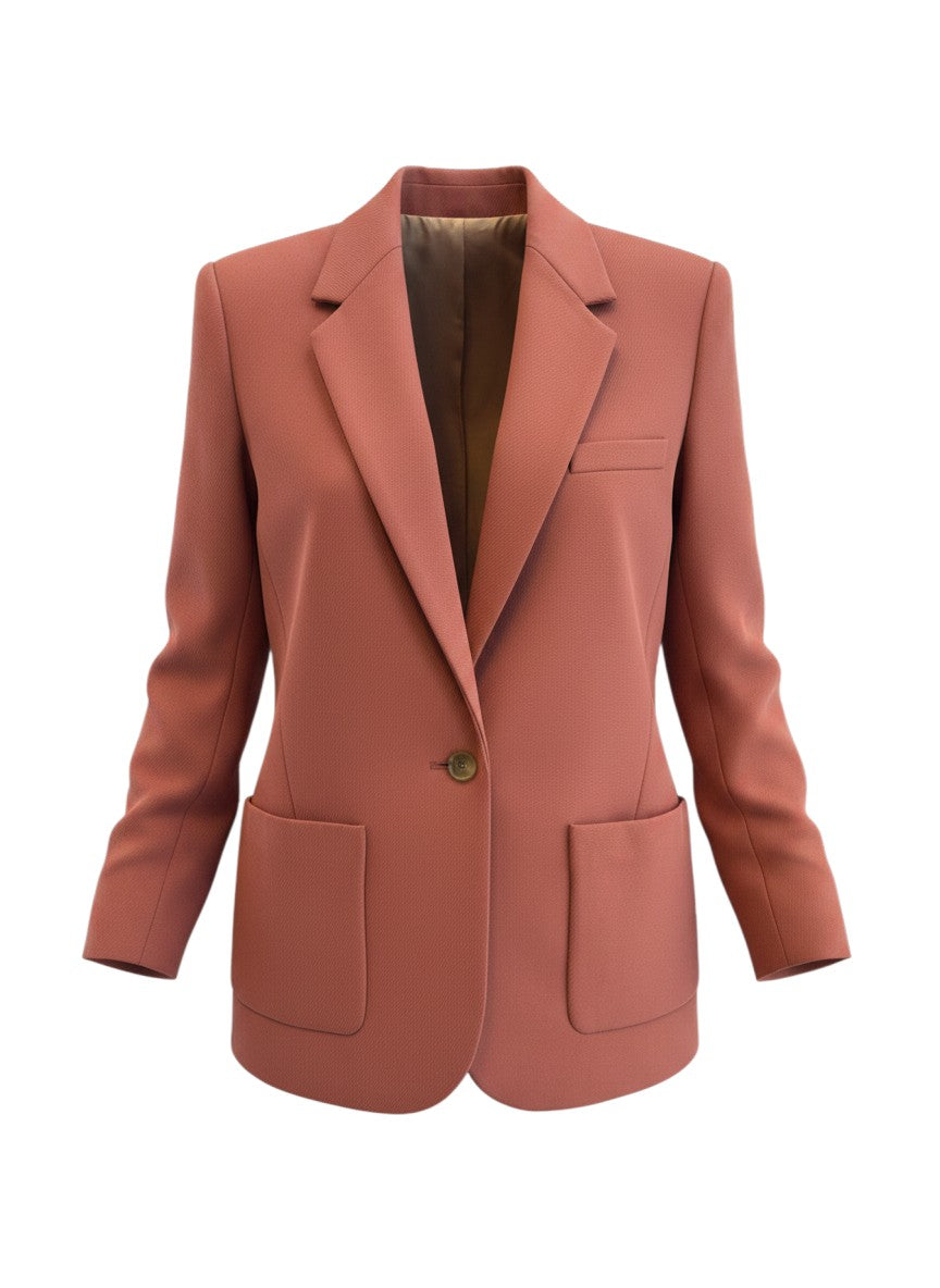 Oroton Double Breasted Blazer in Salmon Pink - 8