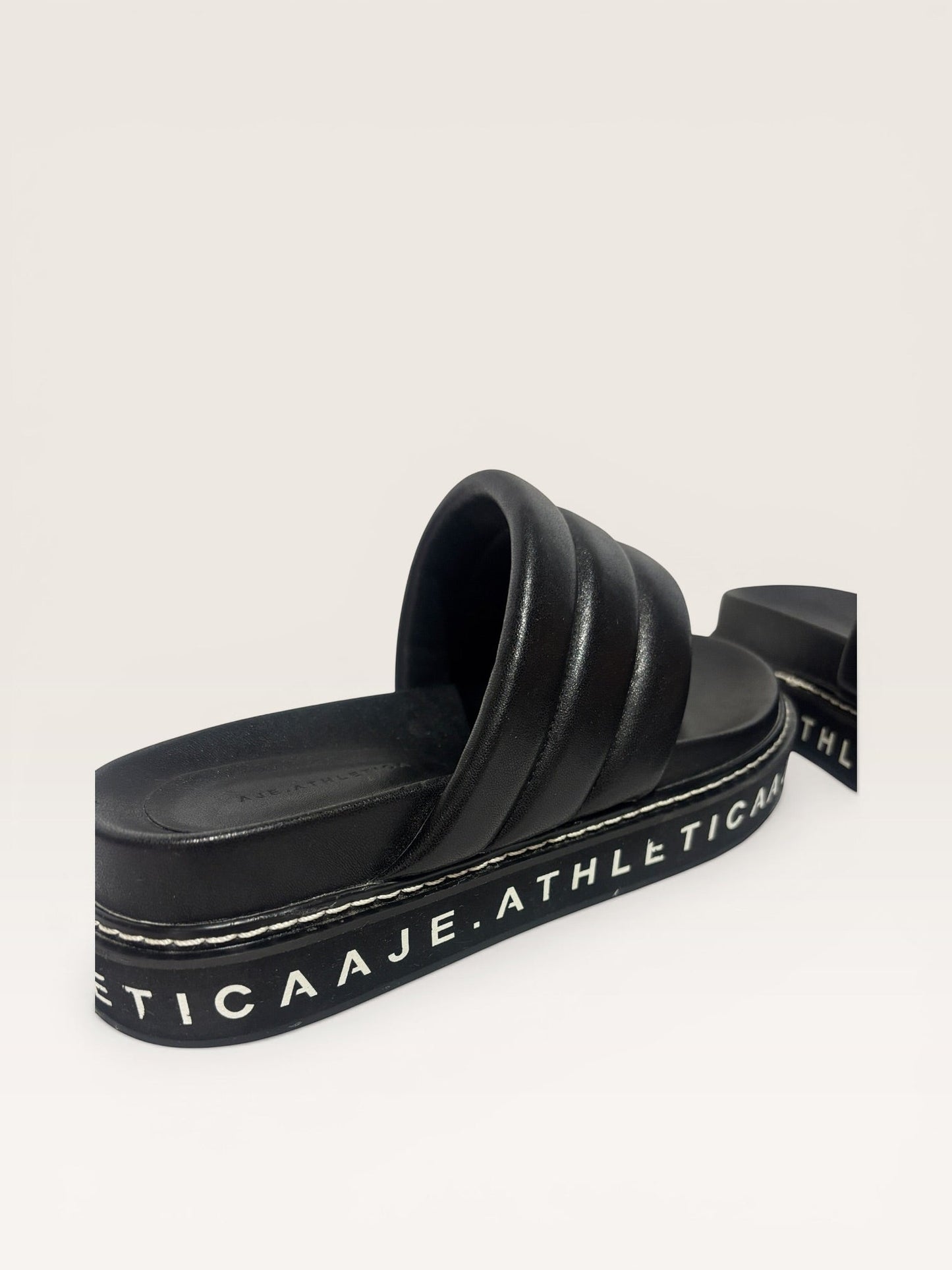 AJE Athletica Platform Slides in Black- 38