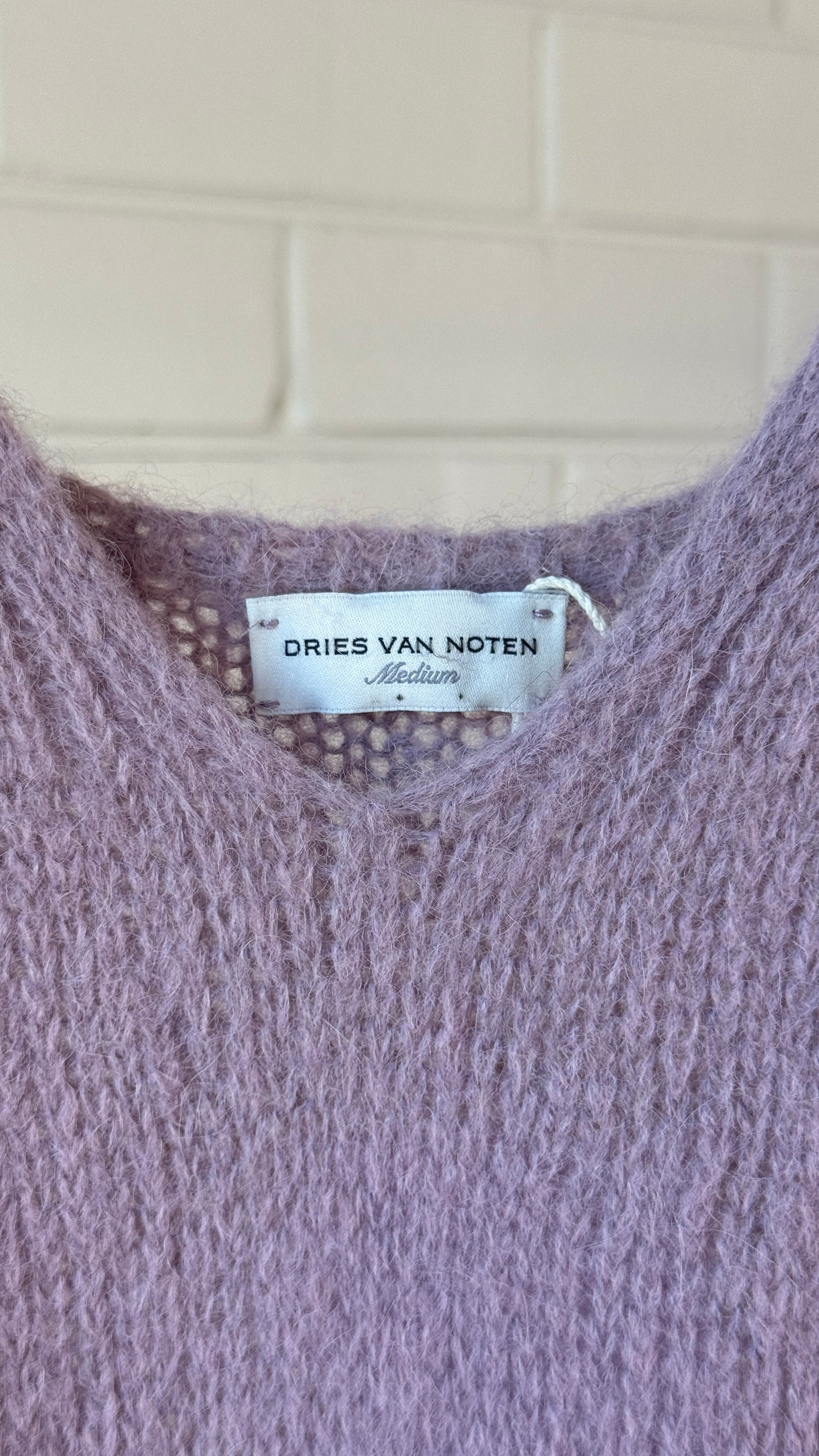 Dries Van Noten Lilac Alpaca Wool Slip Midi Dress Size M – Like New
