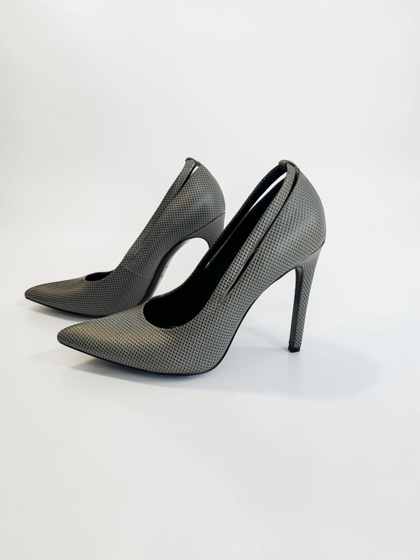Alexander Wang Pumps Embossed Leather Pumps in Grey- Size 36