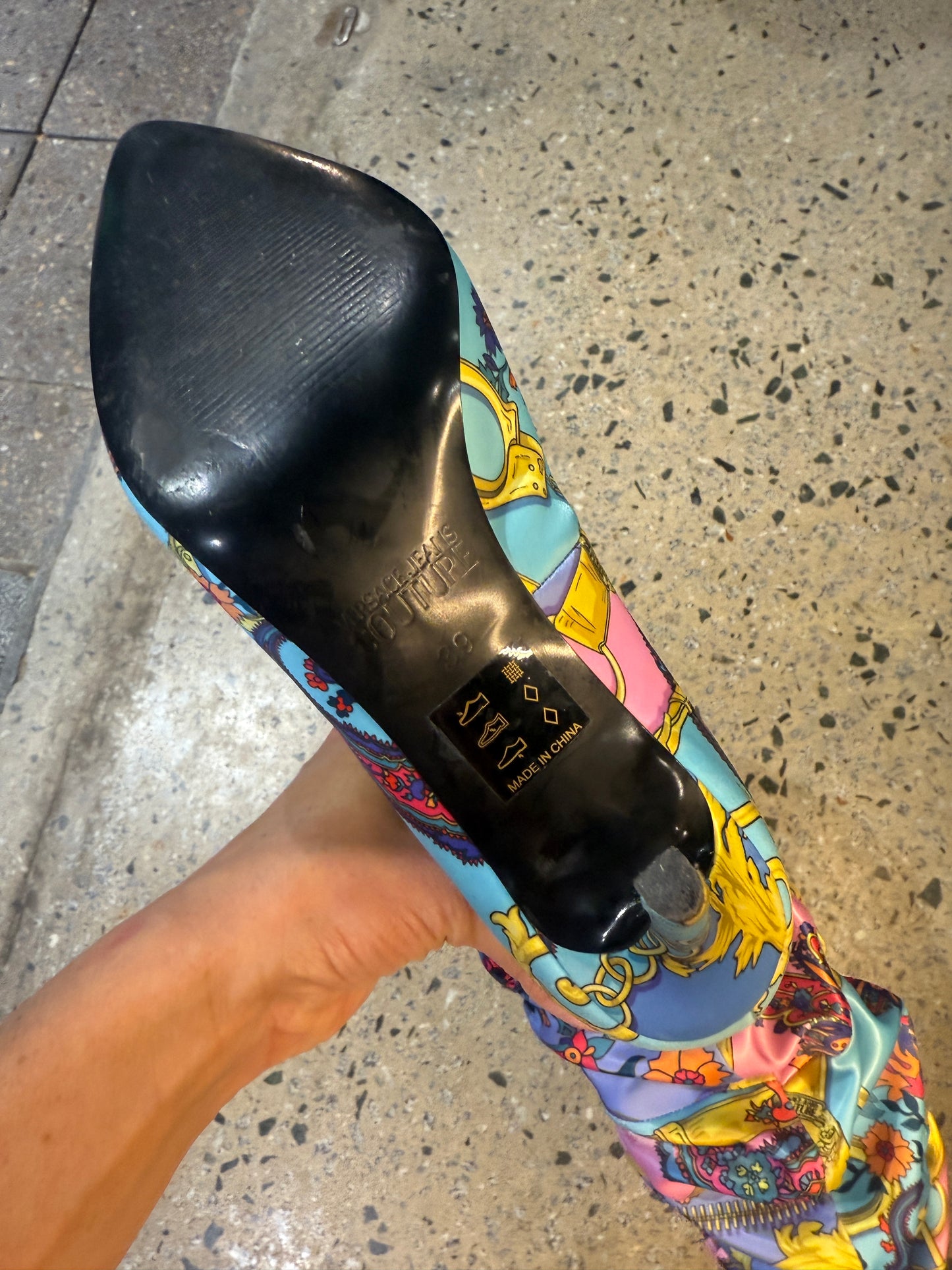 Versace Jeans Cotoure Colourful Knee Hieght Boot- Size 39