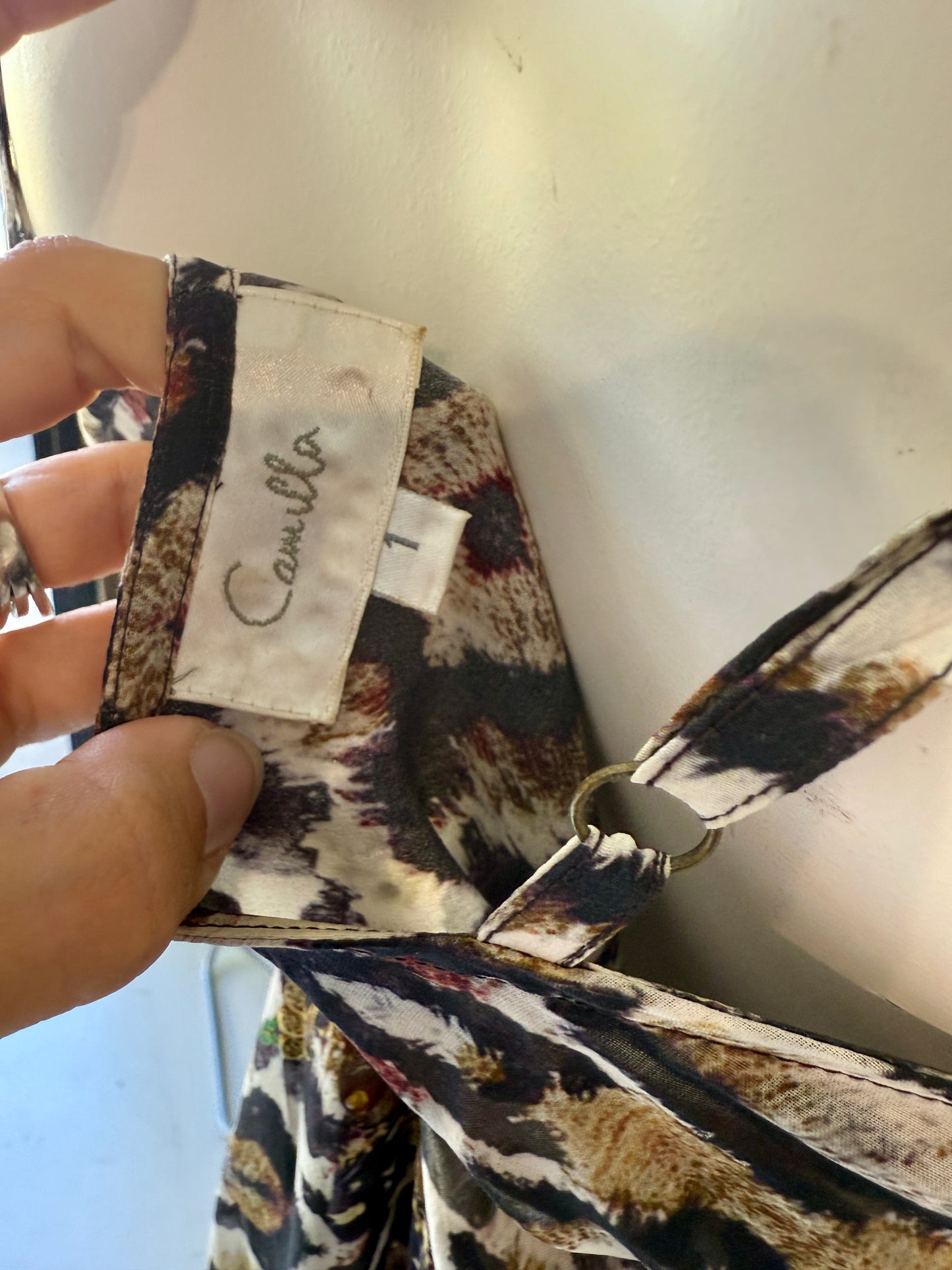 Camilla Nomadic Nymph Embellished Mini Dress Size S Chiffon Overlay