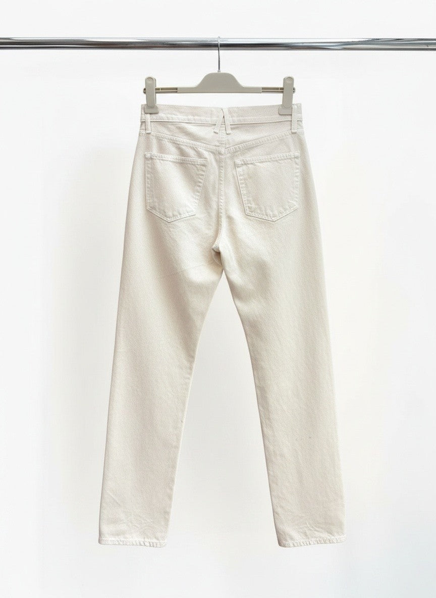 SLVRLAKE London Straight-Leg Jean in Ecru — 27