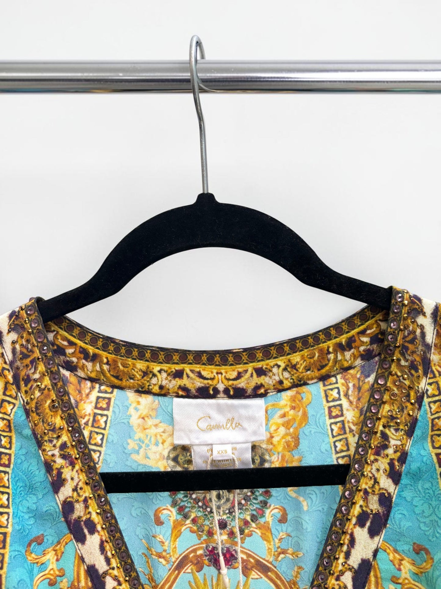 Camilla Dripping In Decadence Kimono Sleeve Silk Dress — Size XXS