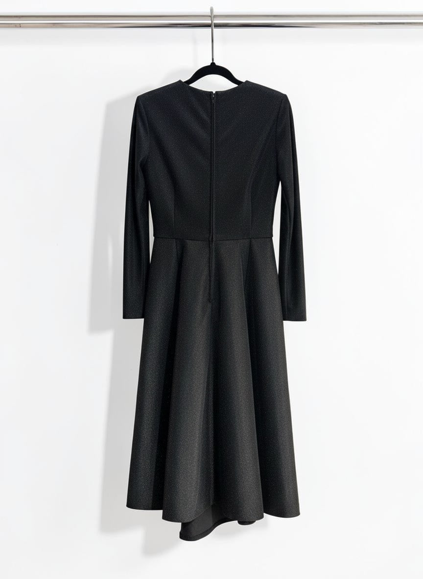 Howard Green Couture Tailored Evening Gown in Black — XS