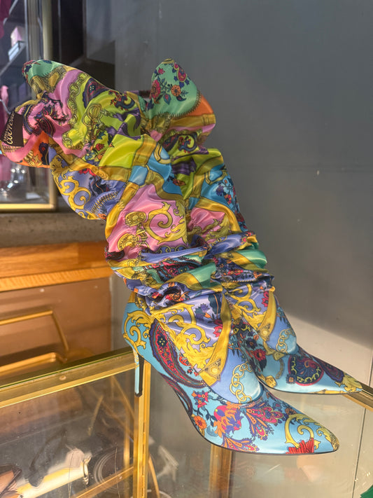 Versace Jeans Cotoure Colourful Knee Hieght Boot- Size 39