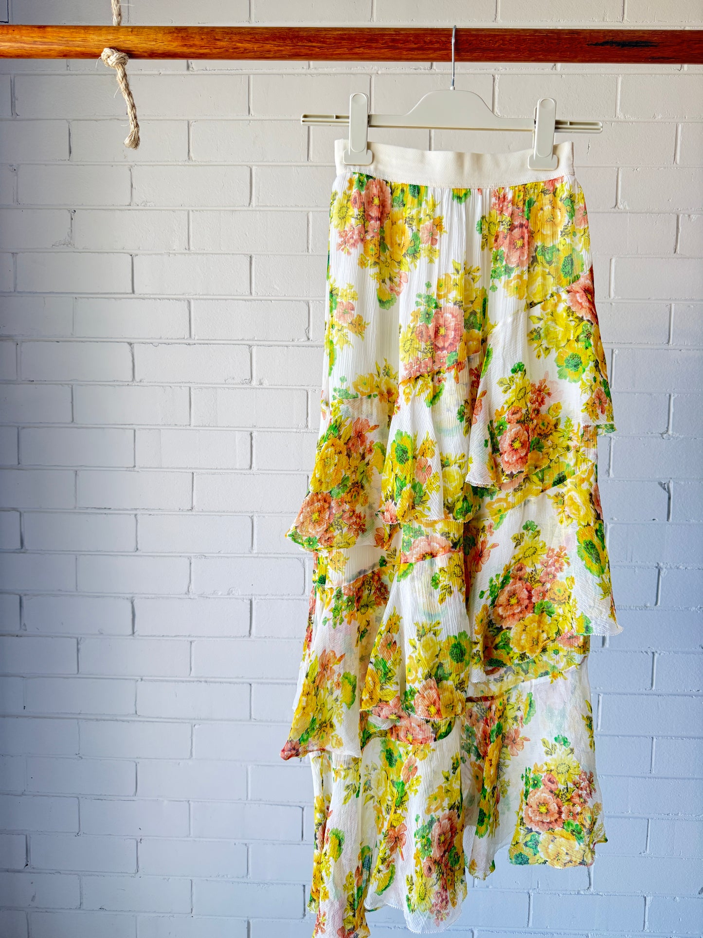 Zimmerman Golden Surfer Tiered Skirt- 0