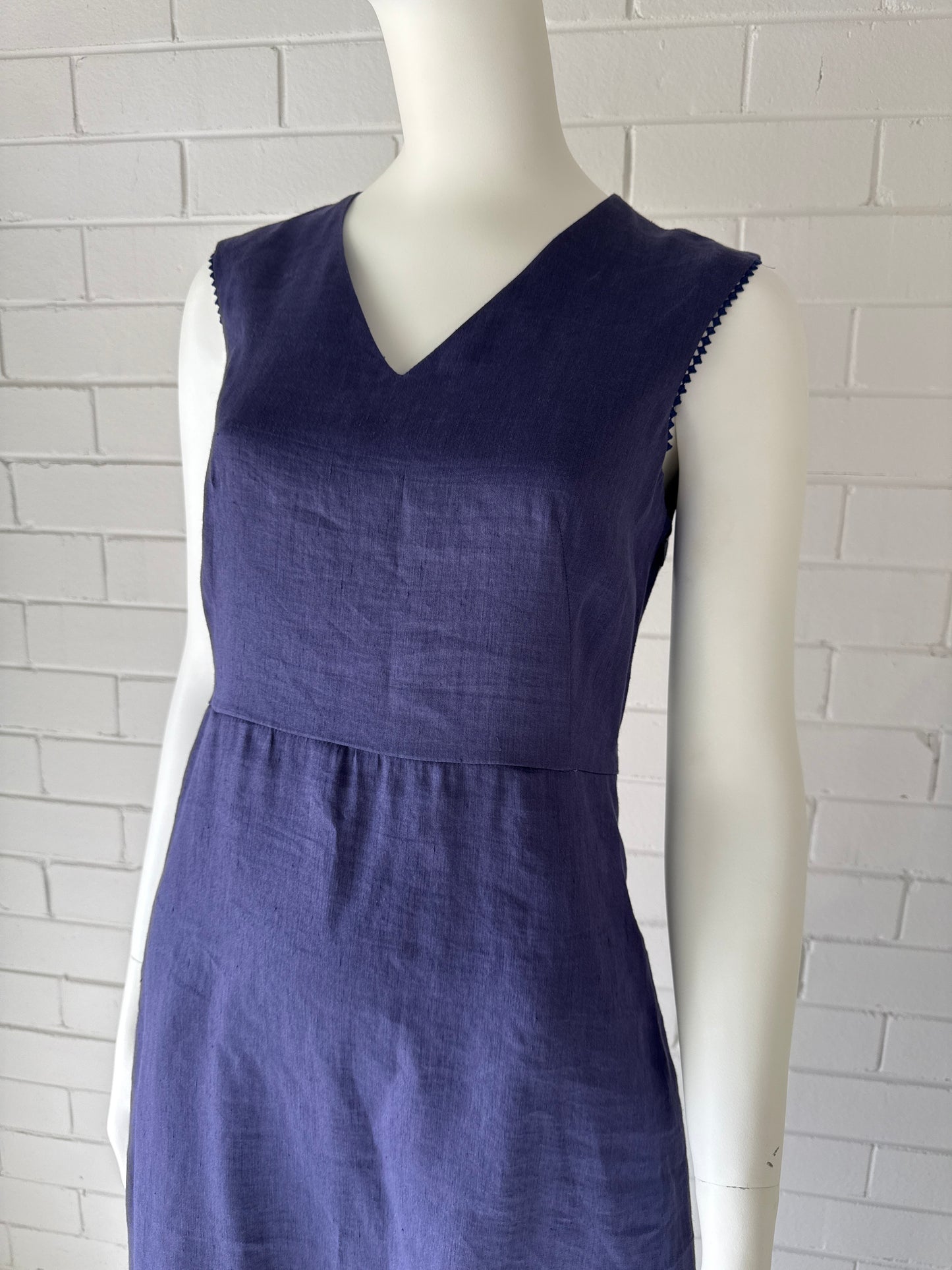 Max Mara Navy Sleeveless Midi Dress NWT Italian Designer- Size EU38