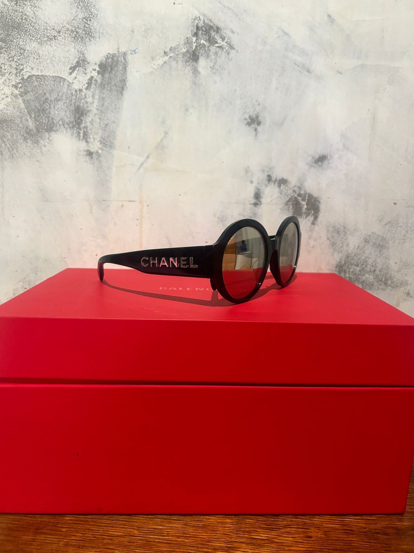 Chanel 5410 Round Black Sunglasses
