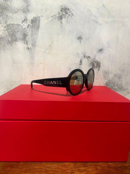 Chanel 5410 Round Black Sunglasses