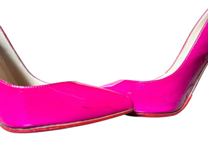 Christian Louboutin Pigalle Follies 100 Patent Pumps – Indian Rose – Size 37.5