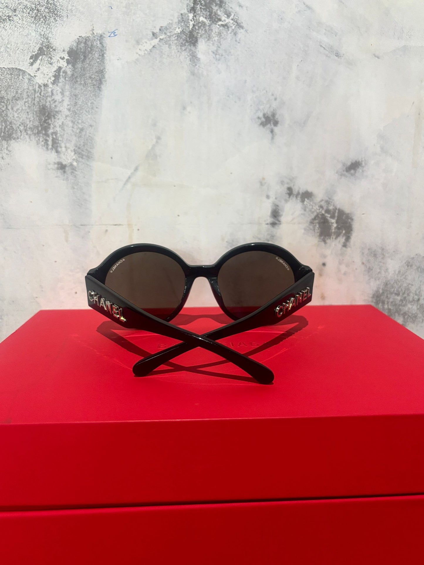 Chanel 5410 Round Black Sunglasses