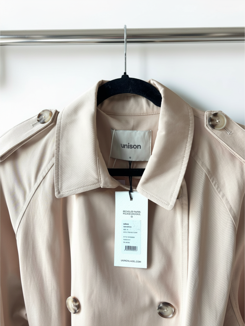 Unison Hazelnut Trench Coat NWT — Size 16