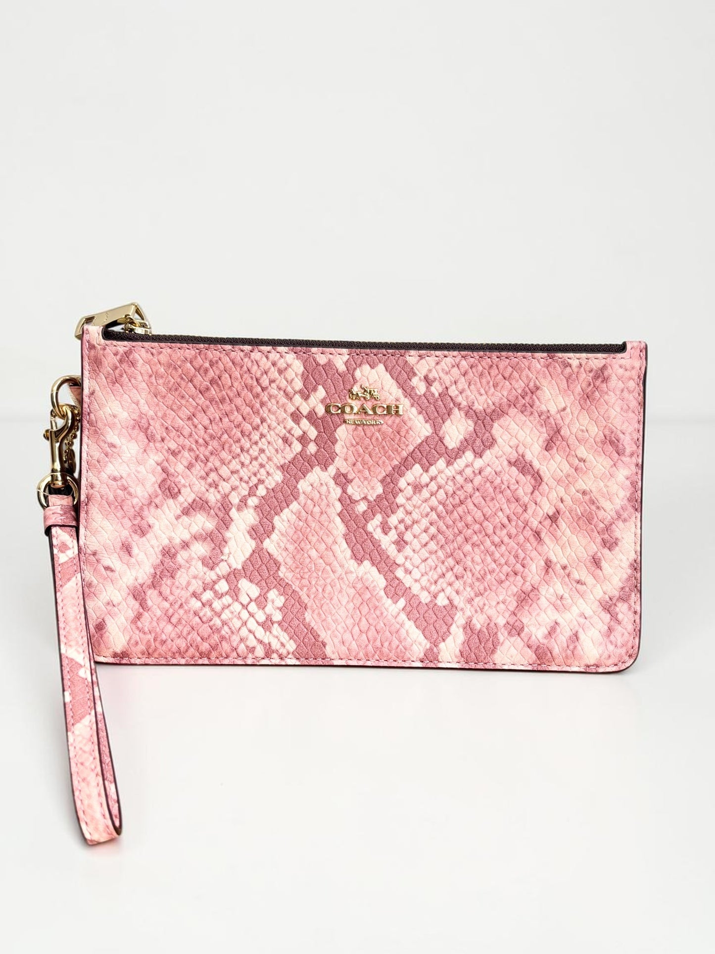 Coach snake skin Clutch in pink