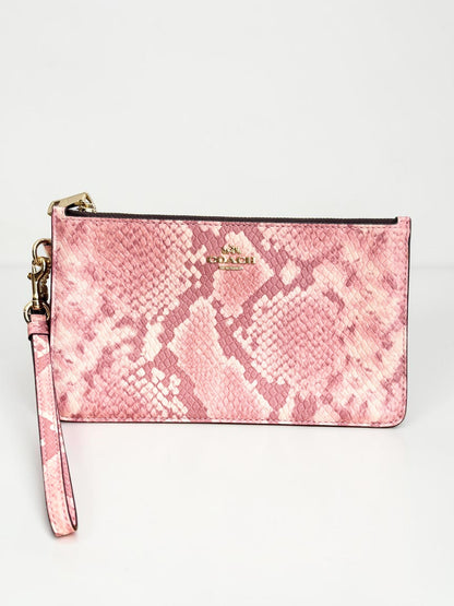 Coach snake skin Clutch in pink