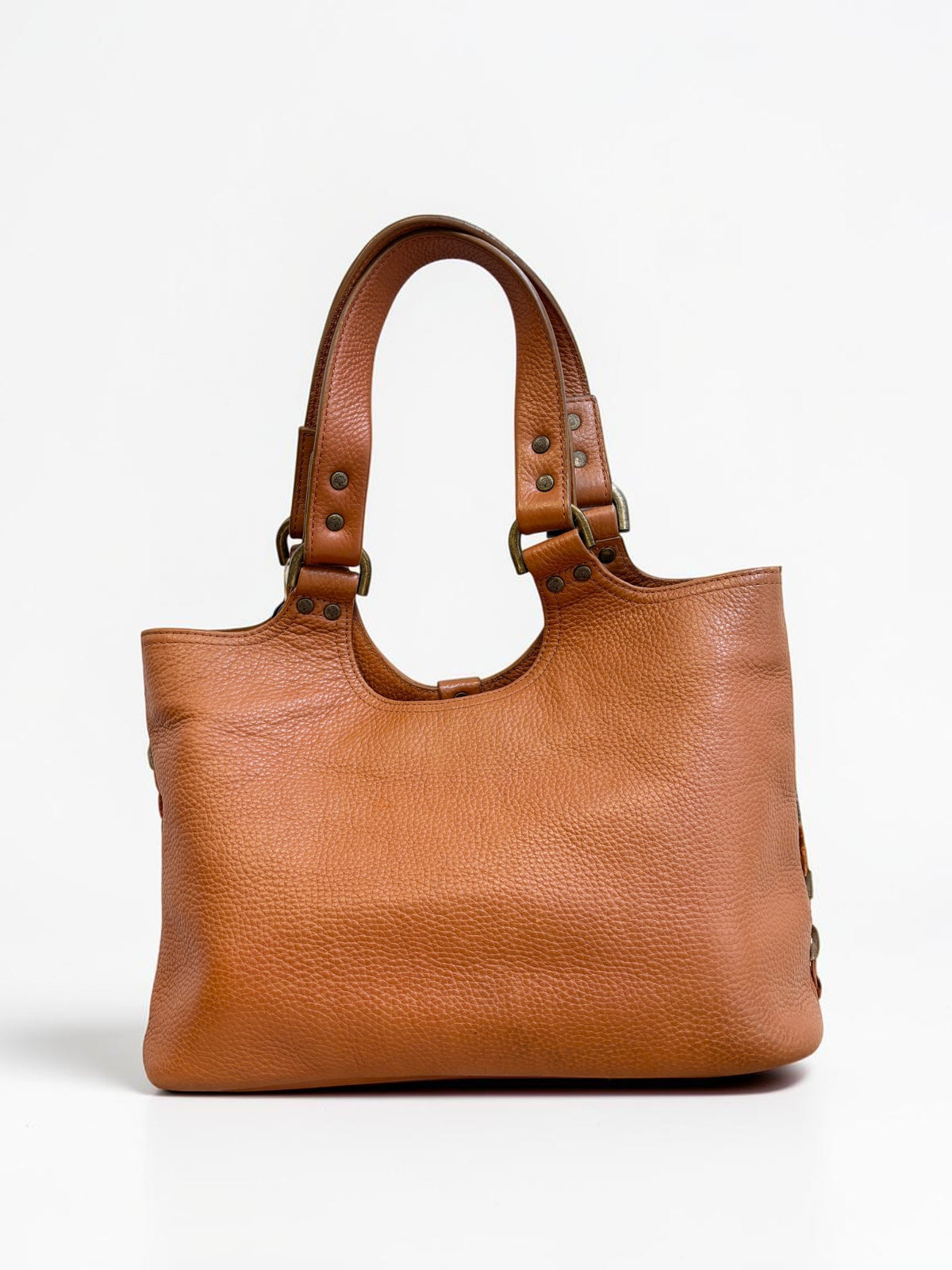 Mulberry Shoulder Bag — Brown & White Leather