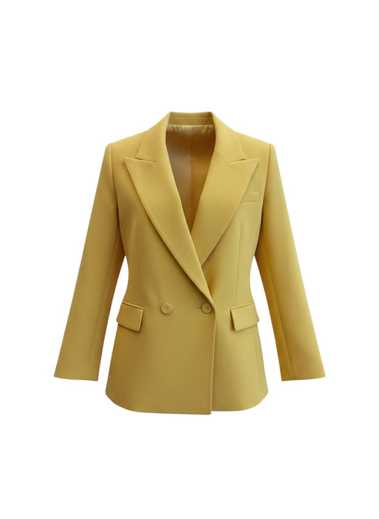 Carla Zampatti Pollen Blazer 10 & Classic Flared Pant in Banana 12