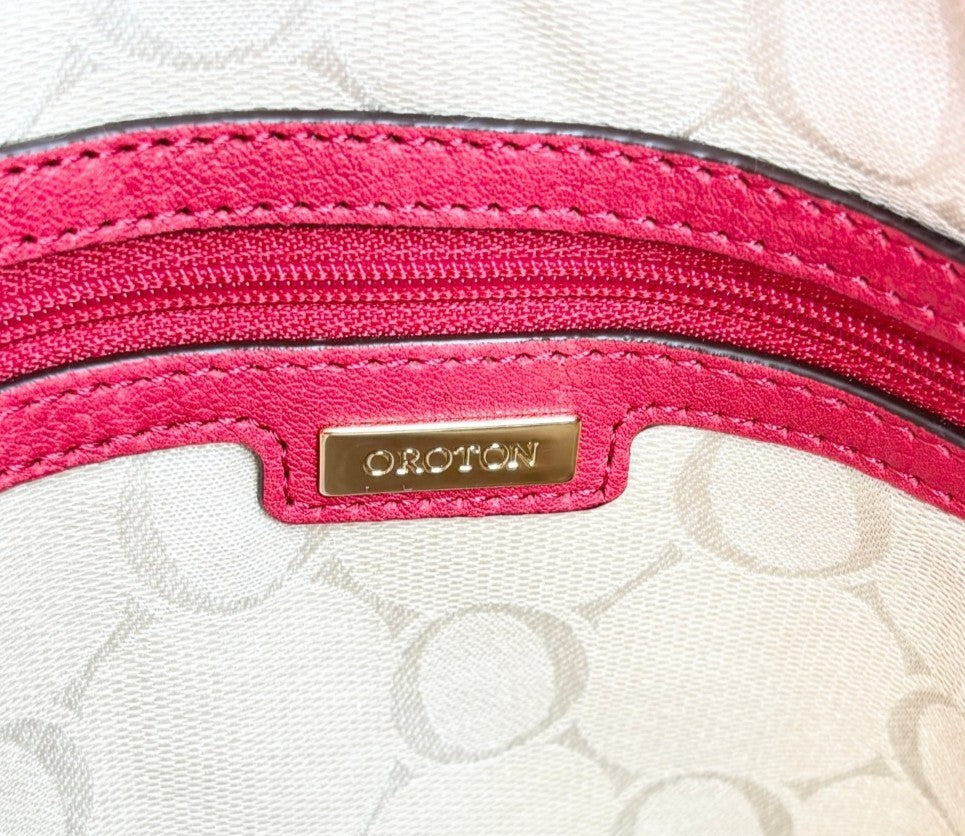 Oroton Large Red Leather Tote