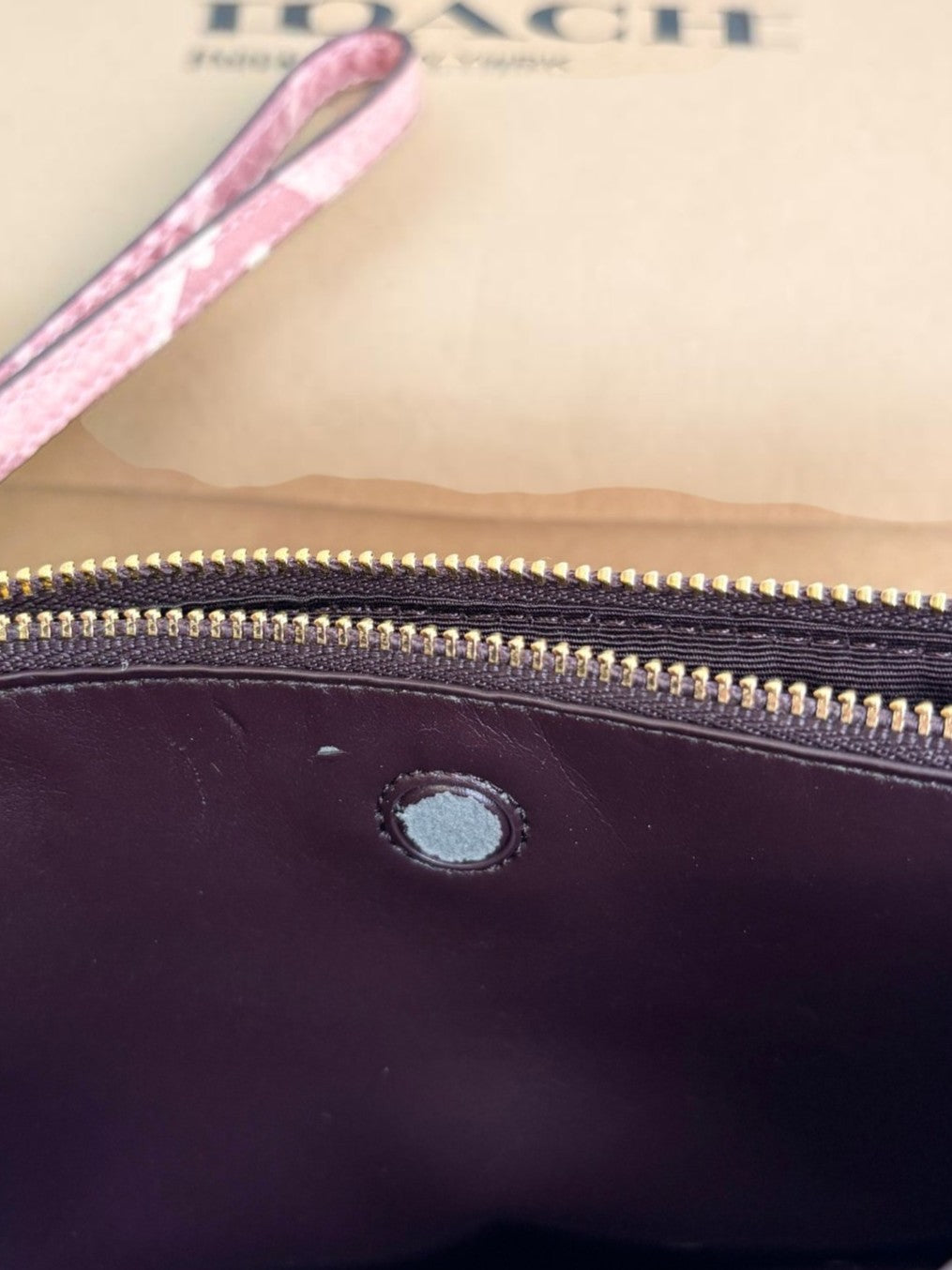Coach snake skin Clutch in pink