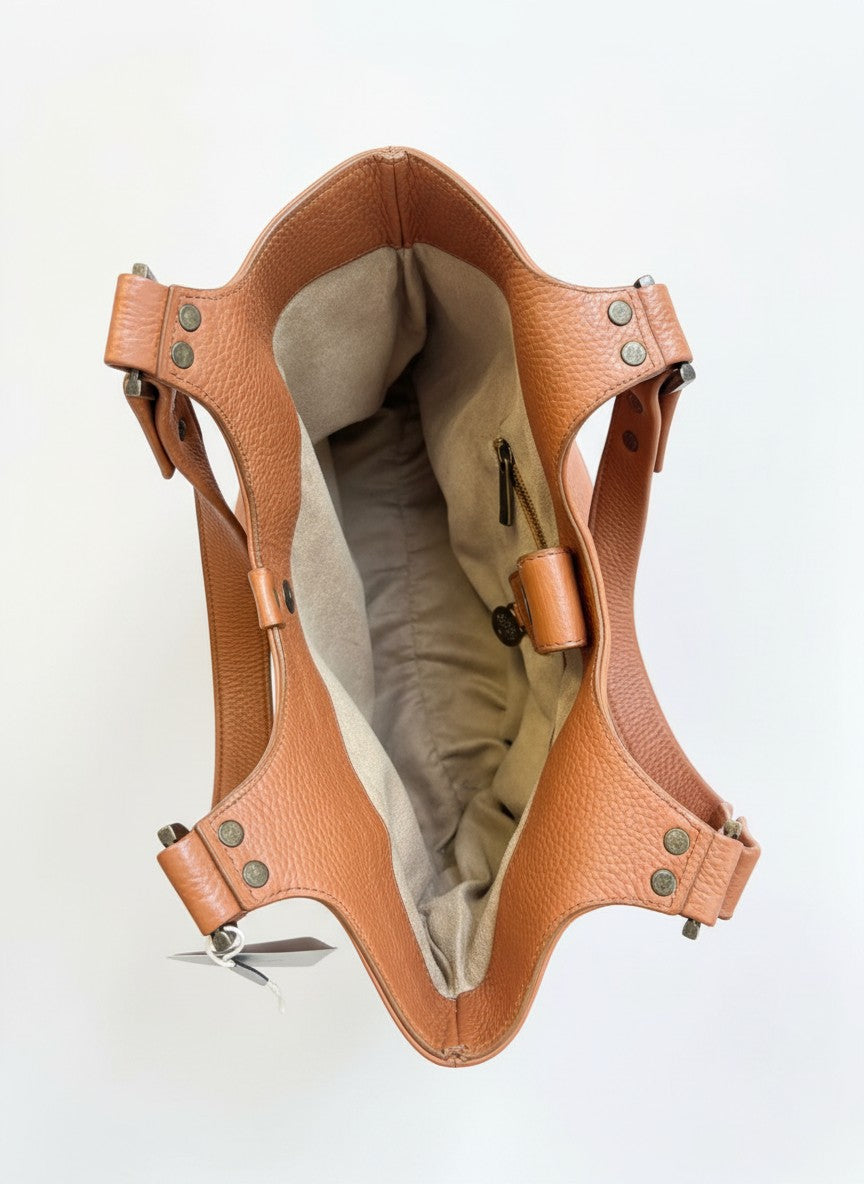 Mulberry Shoulder Bag — Brown & White Leather
