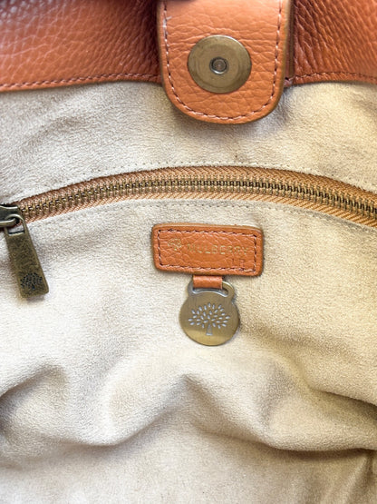 Mulberry Shoulder Bag — Brown & White Leather