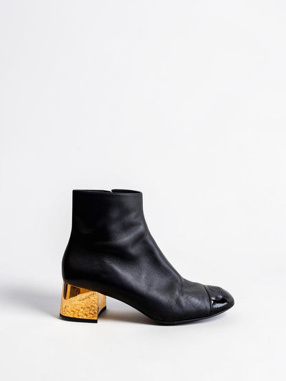 Chanel Convertible Quilted Fabric Leather Boots - 38