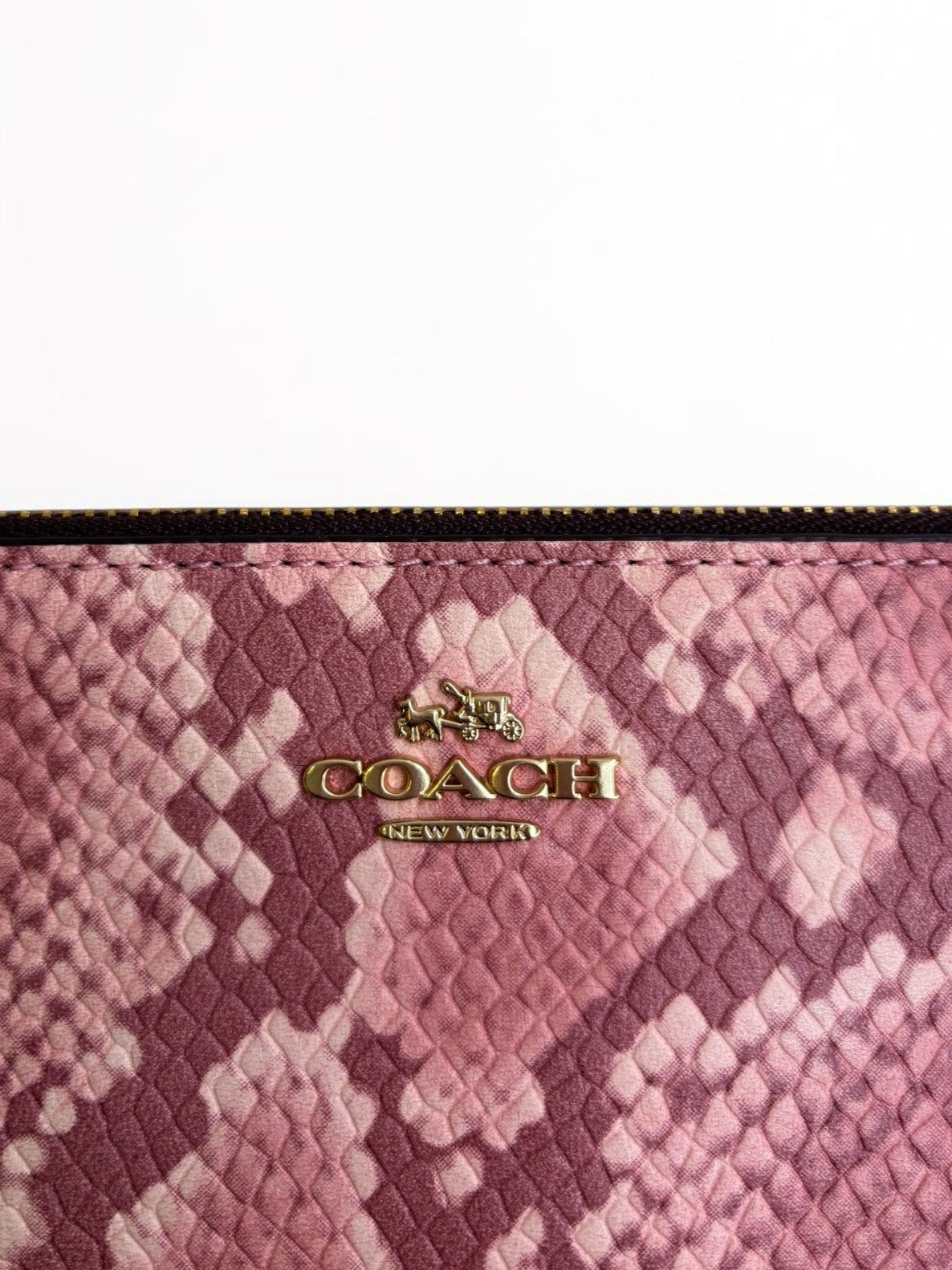 Coach snake skin Clutch in pink
