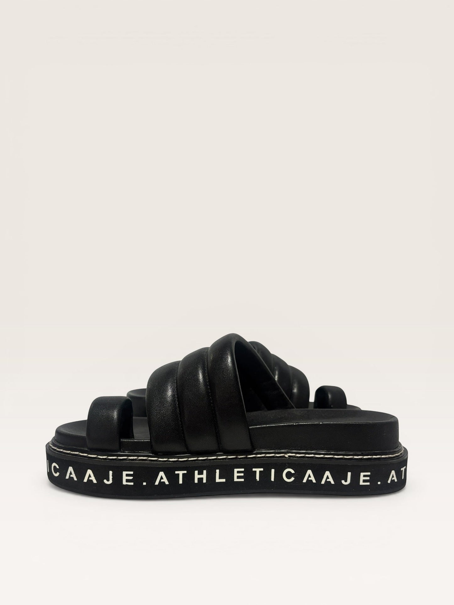 AJE Athletica Platform Slides in Black- 38