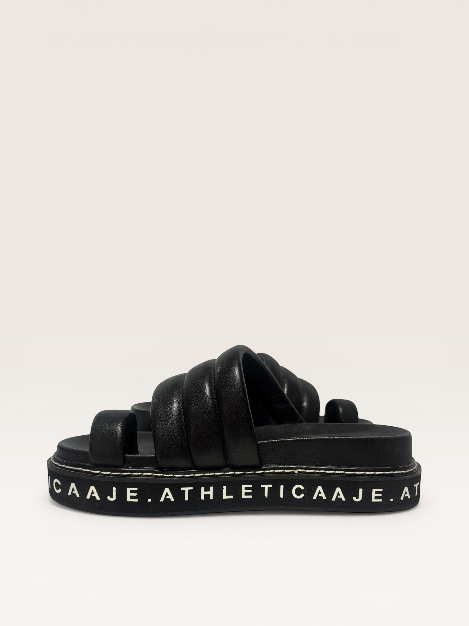 AJE Athletica Platform Slides in Black- 38