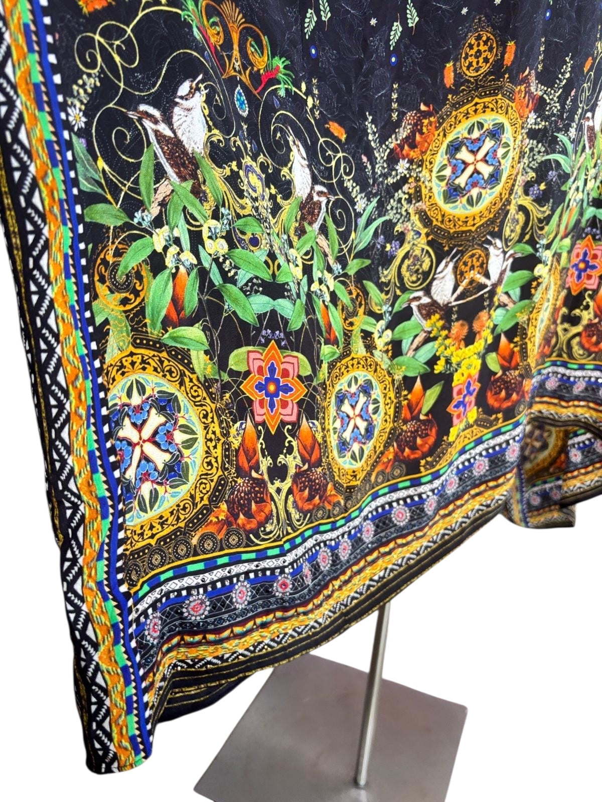 Camilla Heath Betty kaftan, detail of crystal-embellished neckline