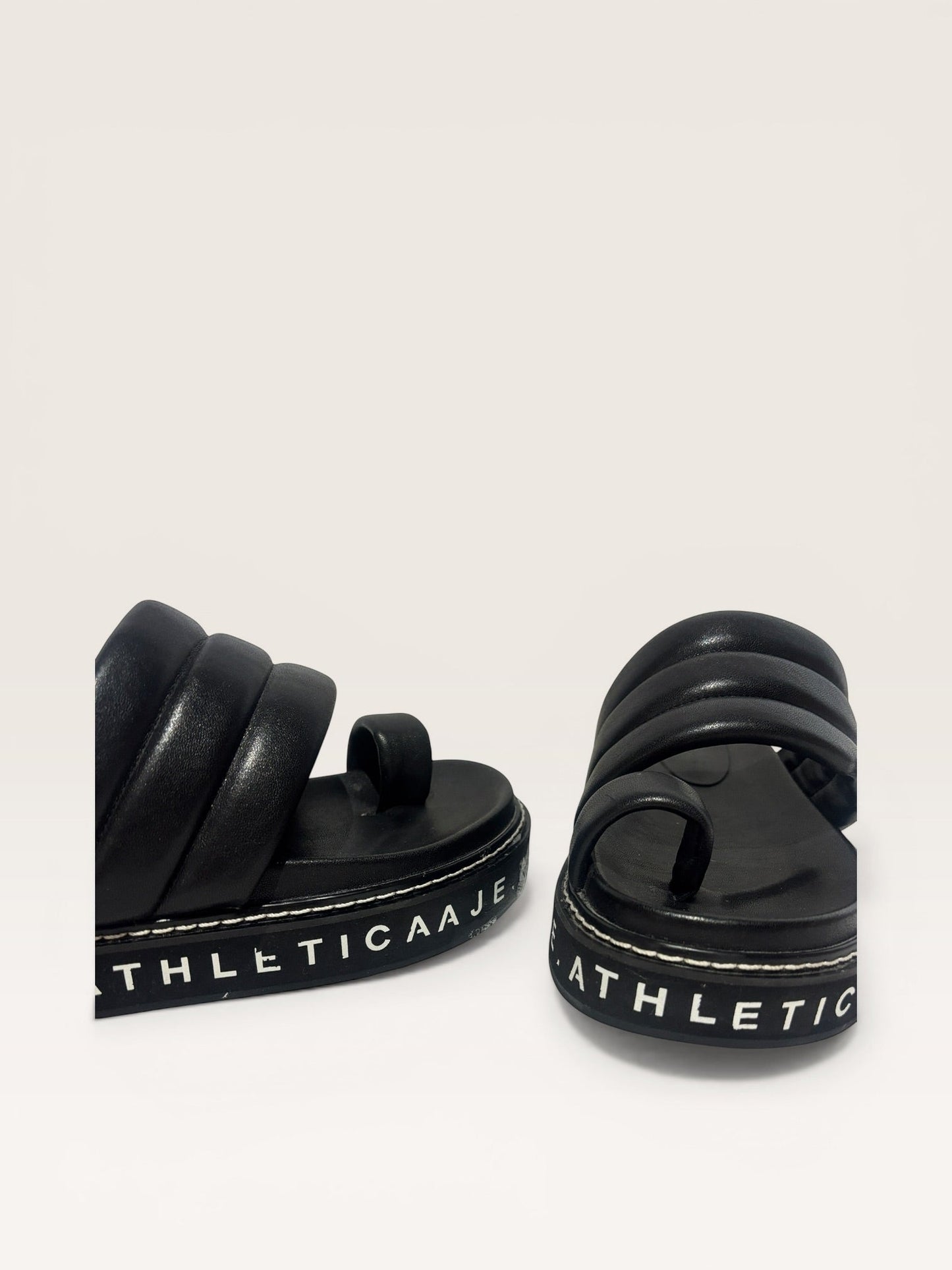 AJE Athletica Platform Slides in Black- 38