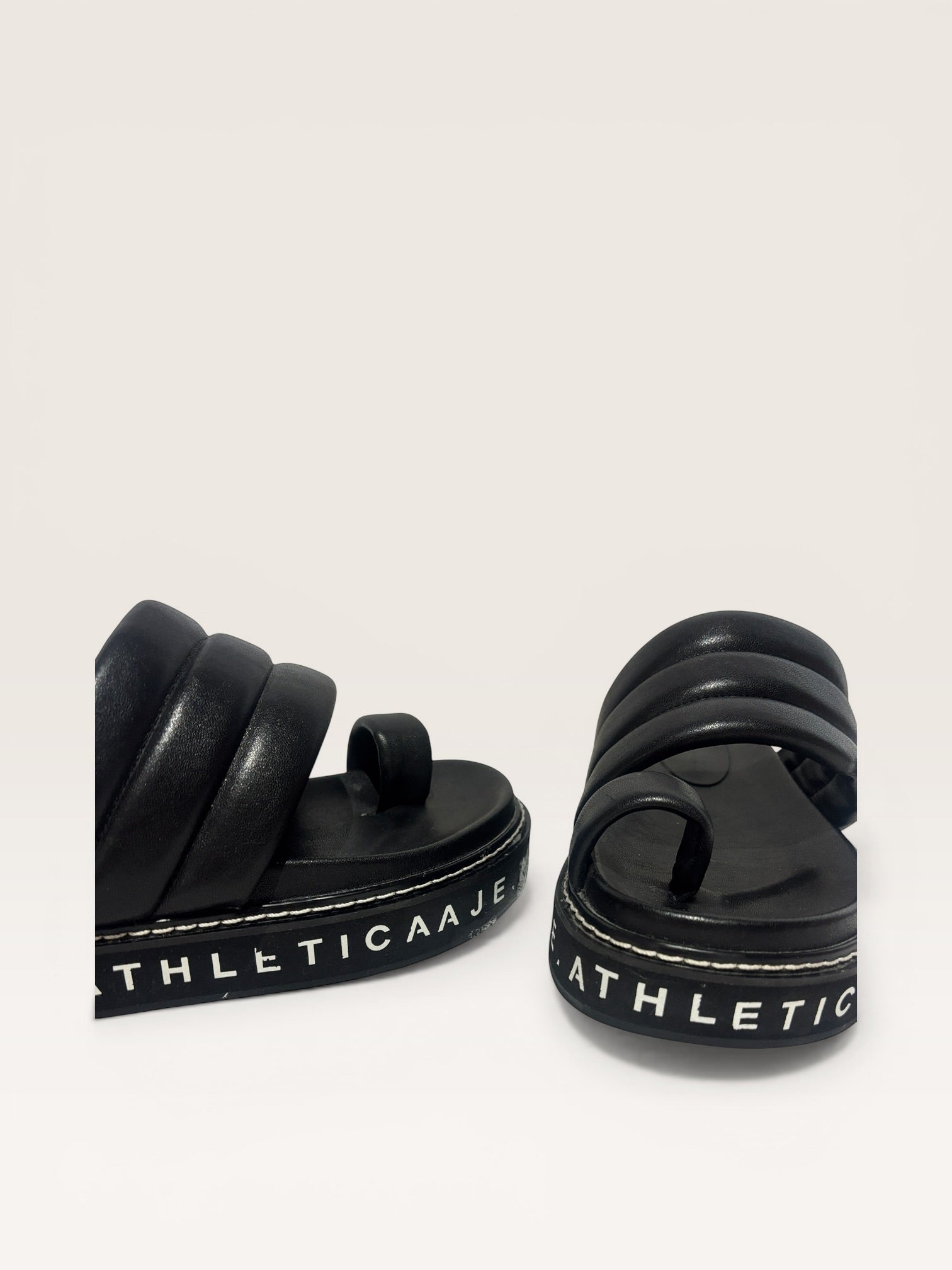 AJE Athletica Platform Slides in Black- 38