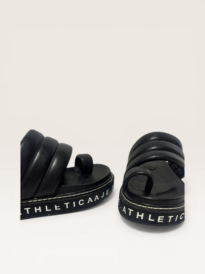 AJE Athletica Platform Slides in Black- 38