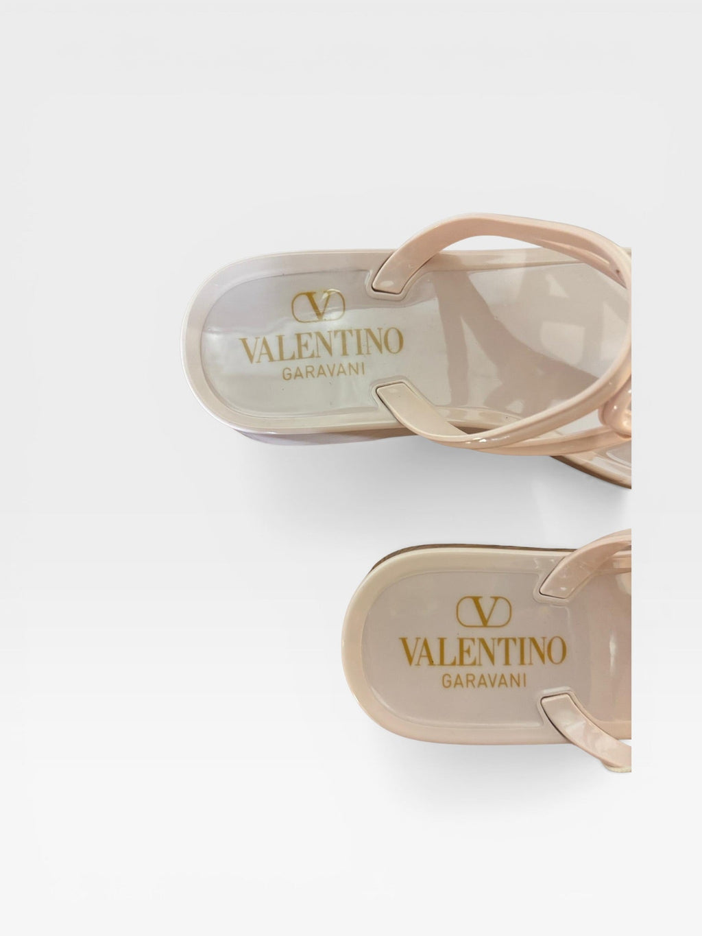 Valentino Garavani VLogo jelly sandals, pair top view