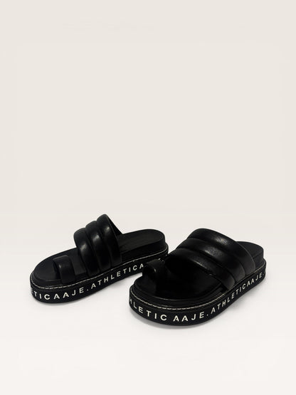 AJE Athletica Platform Slides in Black- 38