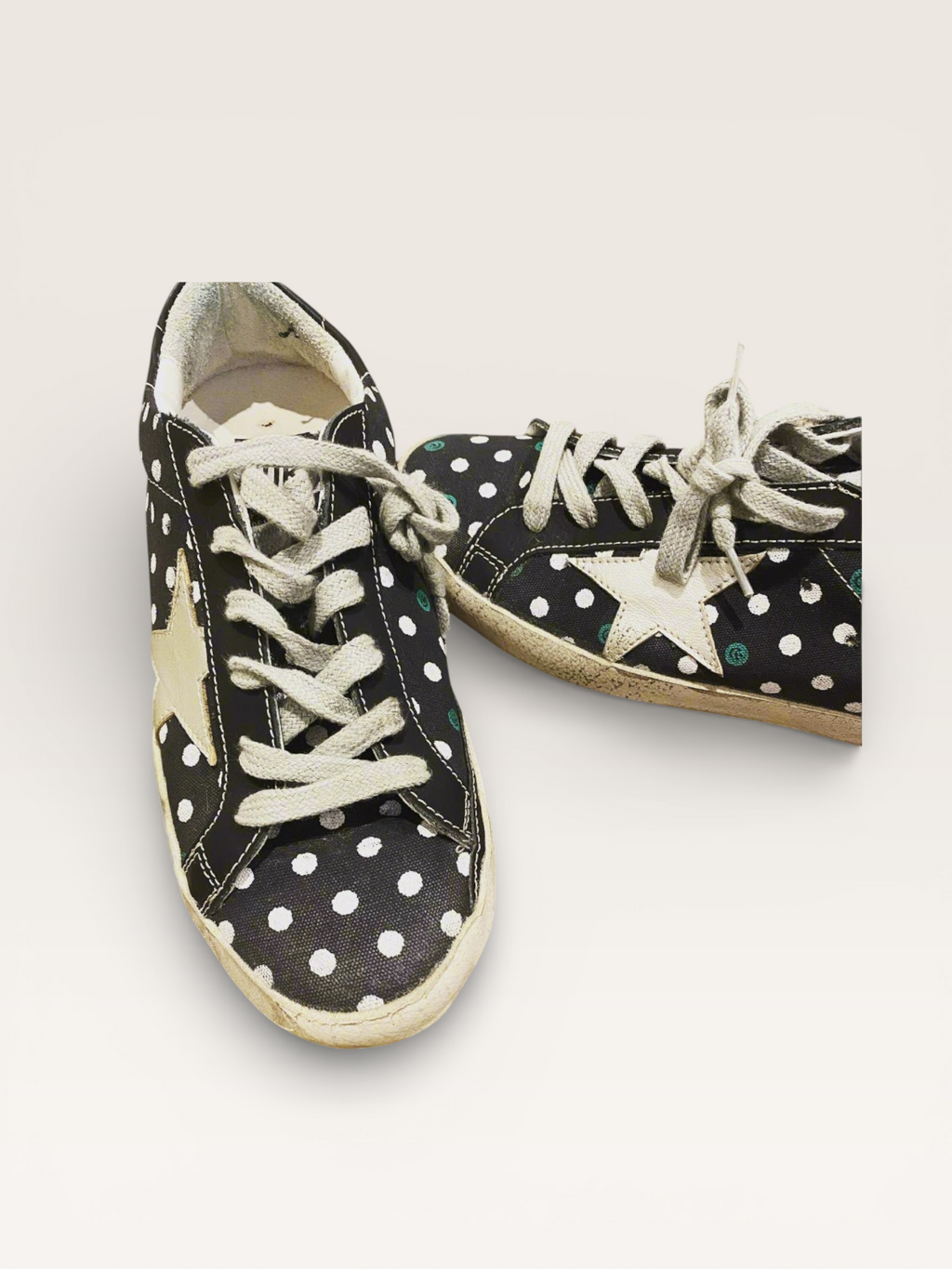 Golden Goose Superstar Sneakers – Black Polka Dot Print, NWT in Box- Size 37