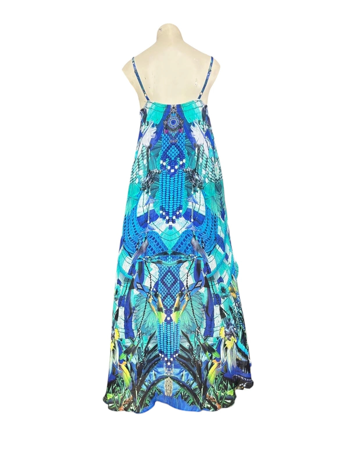 Camilla Shoestring Double Layer Dress Amazon Azure- XS
