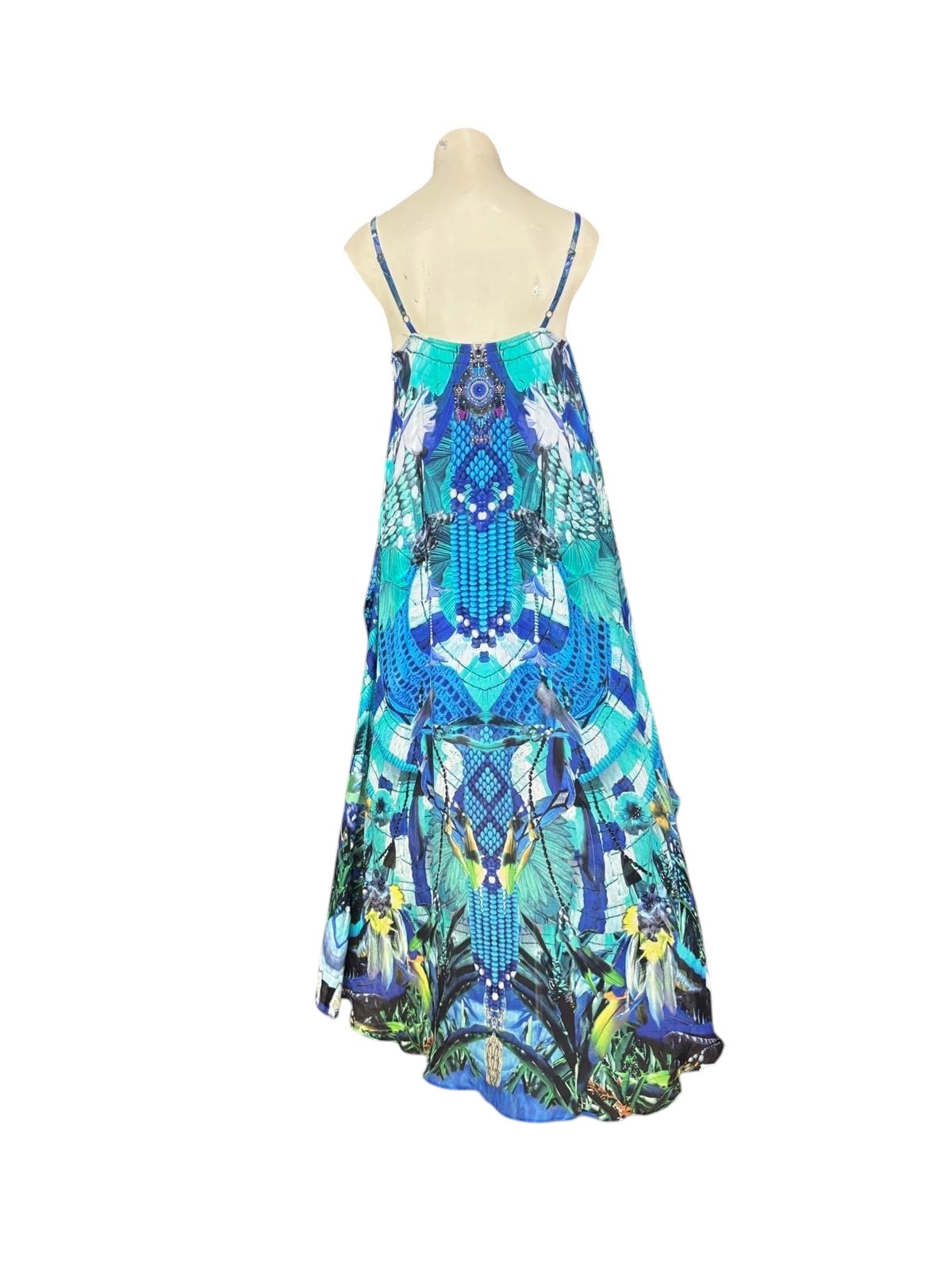 Camilla Shoestring Double Layer Dress Amazon Azure- XS