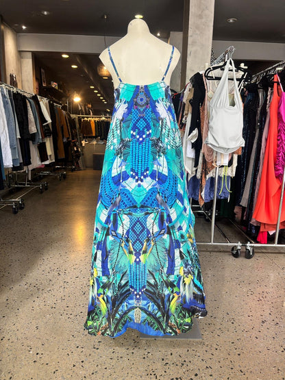 Camilla Shoestring Double Layer Dress Amazon Azure- XS