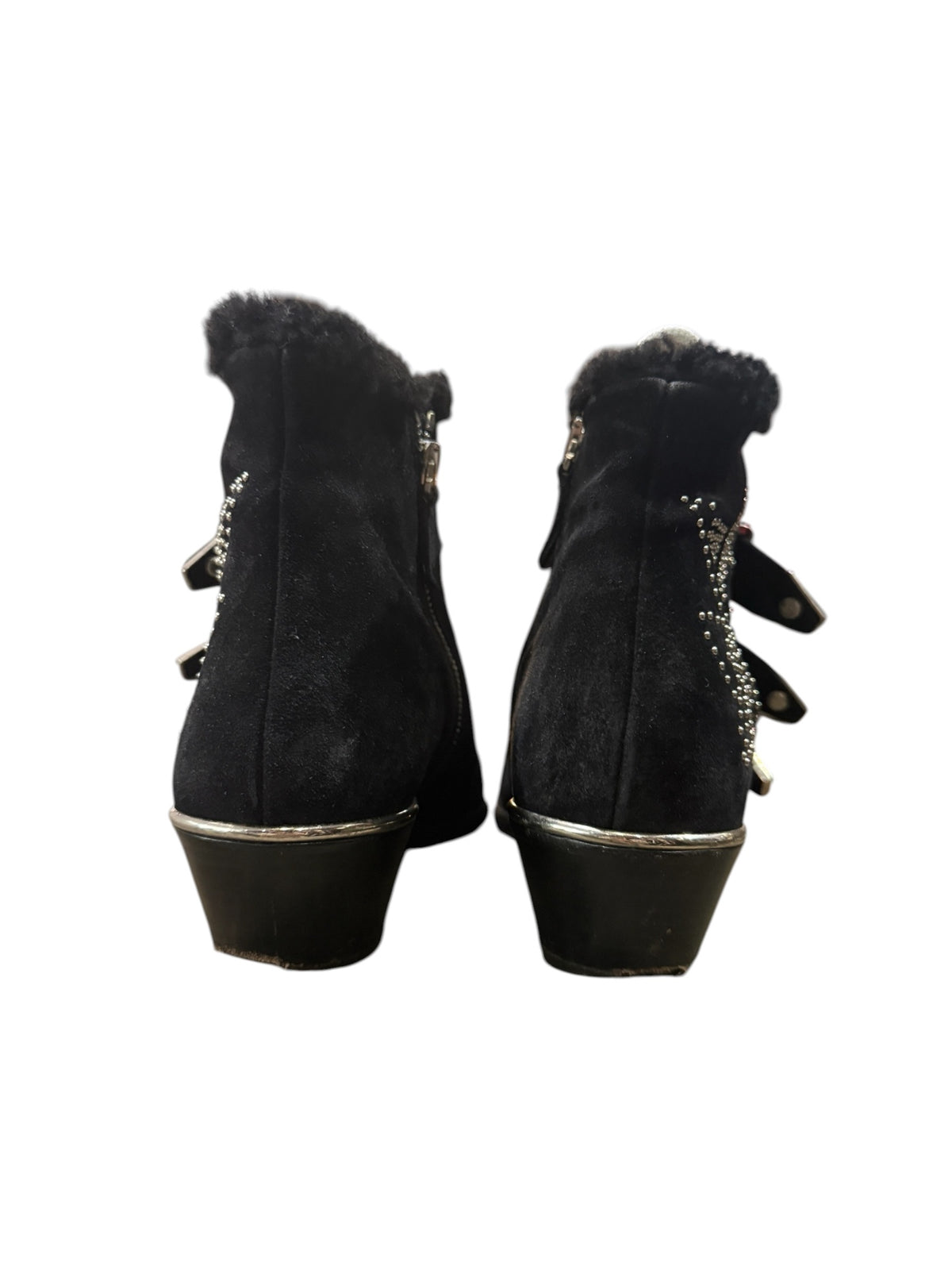 Chloé Susanna Studded Suede Ankle Boots Black Size 38 | Designer Biker Boots