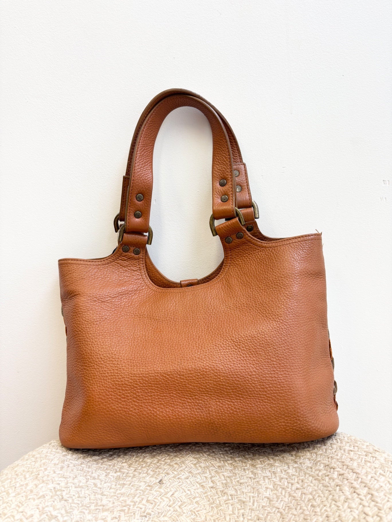 Mulberry Brown and White Shoulder bag