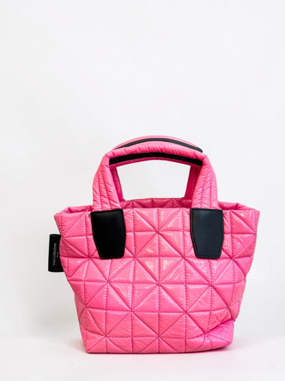 Vee Collective Mini Tote — Hot Pink Quilted Nylon