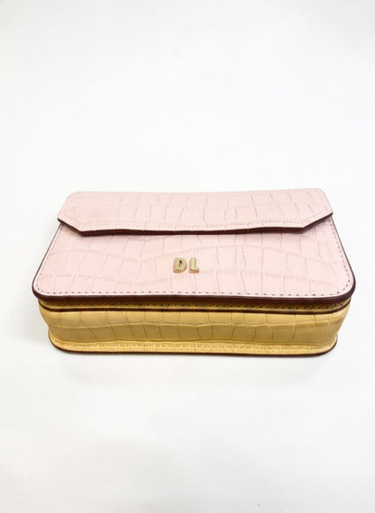 Danse Lente Gigi XS — Blush Croc-Embossed Leather