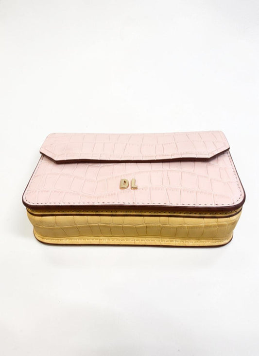 Danse Lente Gigi XS — Blush Croc-Embossed Leather