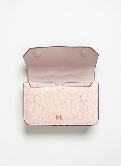 Danse Lente Gigi XS — Blush Croc-Embossed Leather