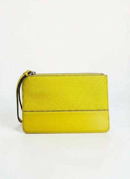 Oroton Barkeley Neon Yellow Pouch NWT