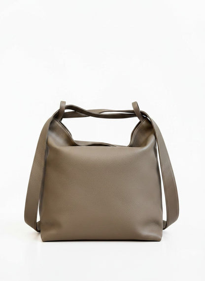 Vestirsi Taupe Italian Leather Slouchy Hobo Bag — New With Tags