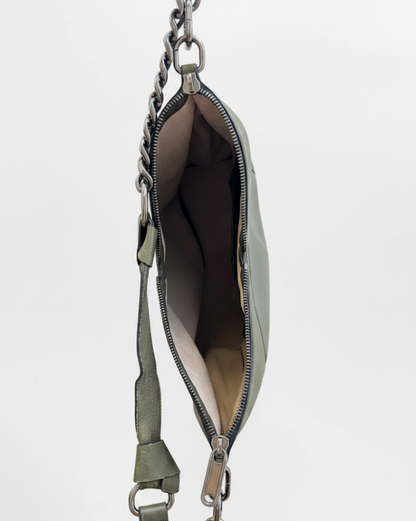 Jimmy Choo Raven Shoulder Bag – Khaki Leather