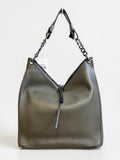 Jimmy Choo Raven Shoulder Bag – Khaki Leather