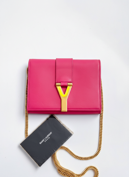 Saint Laurent Chyc Mini Crossbody Red Rose
